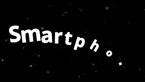 Smart text animation with glowing particles on a dark black background Stock Footage 344625974