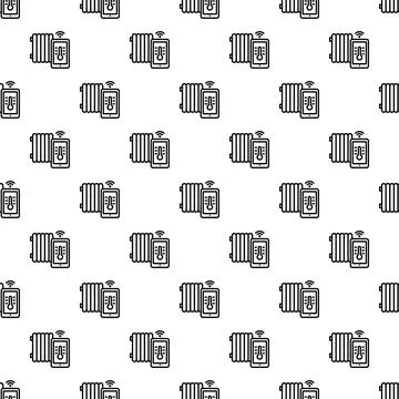 Smart thermal house pattern seamless Stock Illustration