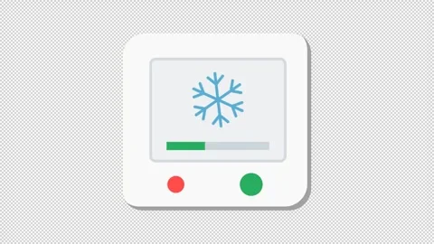 Smart thermostat animation Stockbeeldmateriaal 319001992