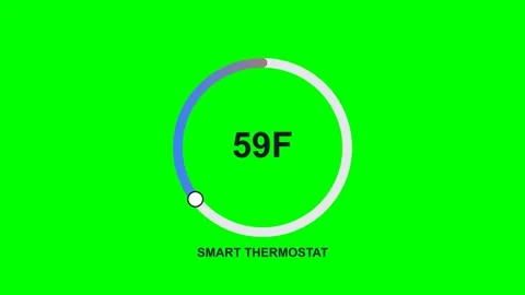 Smart Thermostat Dial Temperature Animated Motion Graphic Concept Stock Footage 341456871