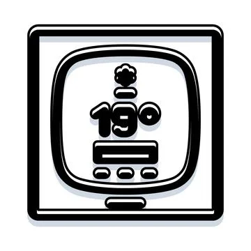 Smart thermostat showing efficient temperature control concept Stock Illustration