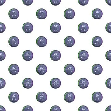Smart thermostat temperature control seamless pattern background Illustrazione stock