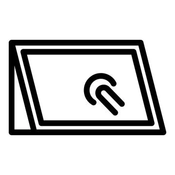 Smart touch icon outline vector. Hand app Illustrazione stock