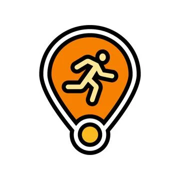 Smart tracking color icon vector illustration 스톡 일러스트