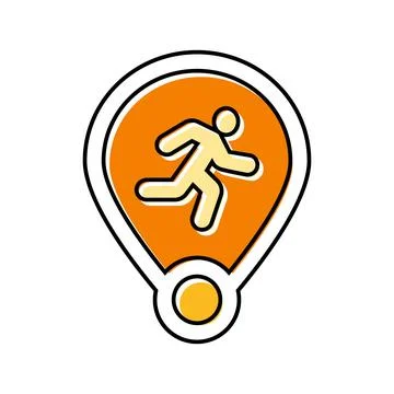 Smart tracking color icon vector illustration Stockillustratie
