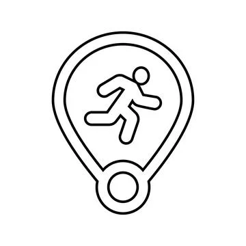 Smart tracking line icon vector illustration 스톡 일러스트