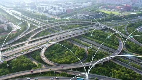 Smart traffic big Data concept 库存影片 147368127