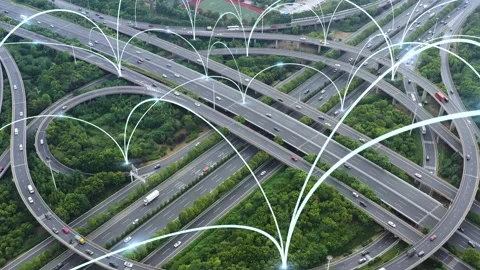 Smart traffic big Data concept 库存影片 147368152