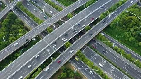 Smart traffic big Data concept Video stock 147368336