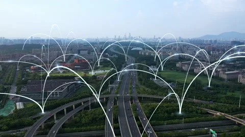 Smart traffic big Data concept Video stock 147368404