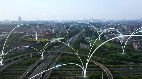 Smart traffic big Data concept Video stock 147368430