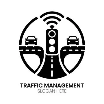Smart Traffic Management Logo Design Stock Illustration