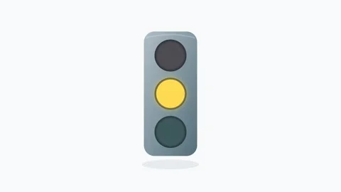 Smart Traffic Signal Icon with Smooth Color Cycling Red Yellow and Green Gl.. Видео 346130625