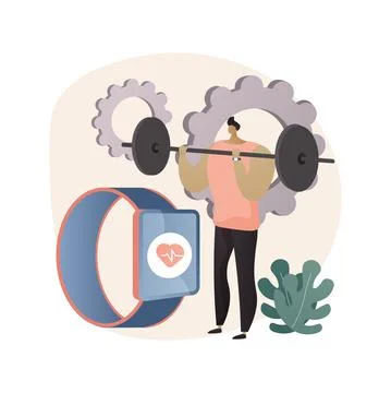 Smart training abstract concept vector illustration. Stock Illustration