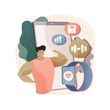 Smart training abstract concept vector illustration. Illustrazione stock