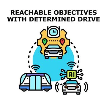 Smart transportation planning for autonomous drive future Stock Illustration