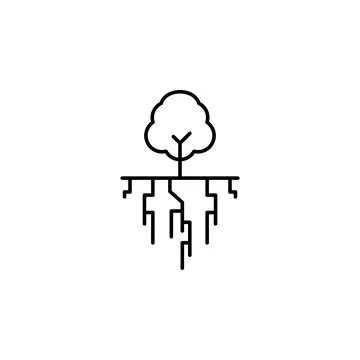 Smart tree digital tree icon. Element of future technology icon for mobile Ilustración de archivo