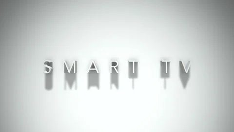 Smart tv 3D title animation with shadows on a white background Stock Footage 297672985