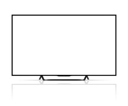 Smart tv blank screen mockup isolated Stock Illustration