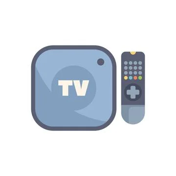 Smart tv box and remote control device for streaming Stock Illustration