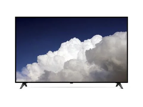 Smart tv with cloud on screen Stock Photos