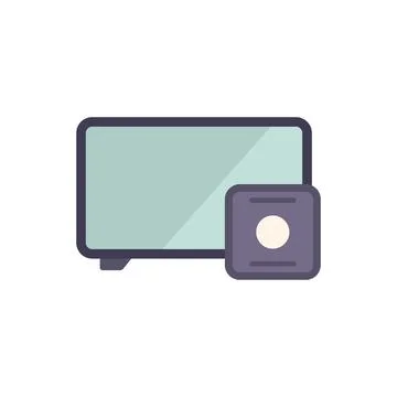 Smart tv icon representing modern entertainment technology Stock Illustration