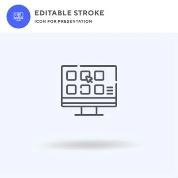 Smart Tv icon vector, filled flat sign, solid pictogram isolated on white, logo Stock Illustration