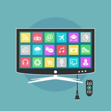 SMART TV 스톡 일러스트