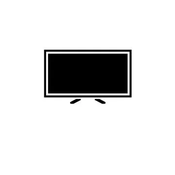 Smart TV, Led Lcd Solid Flat Vector Icon Isolated on White Background Illustrazione stock