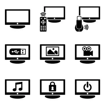 Smart TV Screens Stock Illustration