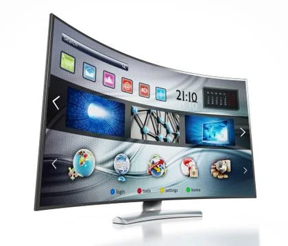 Smart TV showing main screen Stock Illustration