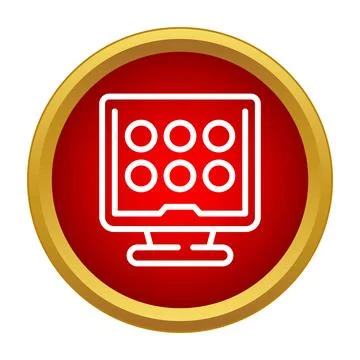 Smart tv showing screen apps menu interface icon Stock Illustration