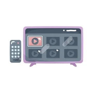 Smart tv streaming Stock Illustration
