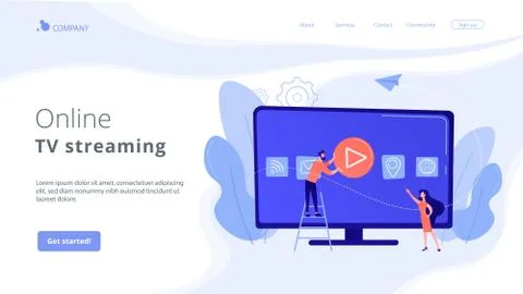 Smart TV technology concept vector illustration. Stock Illustration