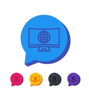 Smart TV vector signs Stock Illustration