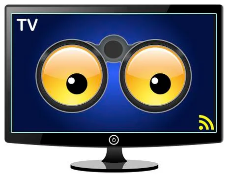 Smart TV is watching You Stock Illustration