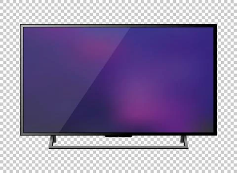 Smart tv widescreen led tv Stock Illustration