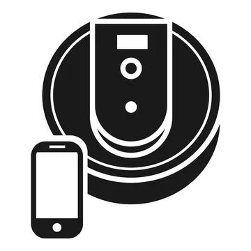 Smart vacuum cleaner icon, simple style Stock Illustration