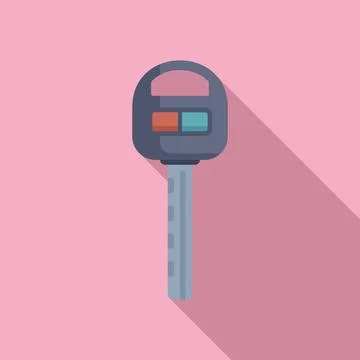Smart vehicle key icon flat vector. Electronic access Ilustración de archivo