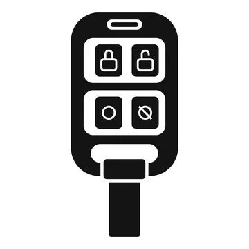 Smart vehicle key icon simple vector. Alarm access イラスト素材