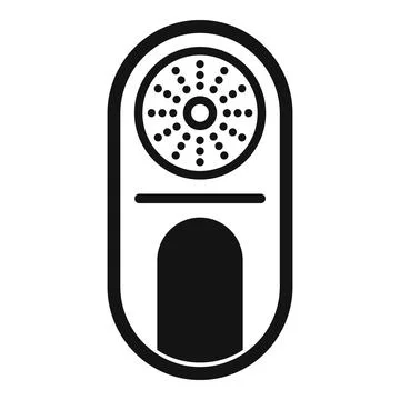 Smart video doorbell system security icon concept イラスト素材
