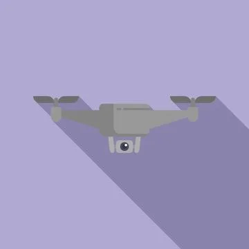 Smart video drone icon flat vector. Control air device Stock Illustration