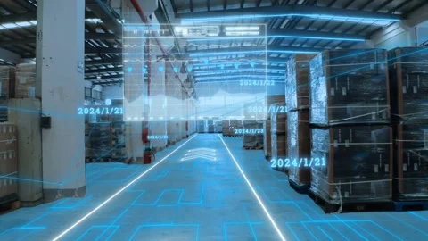 Smart warehouse Stock Footage 268129256