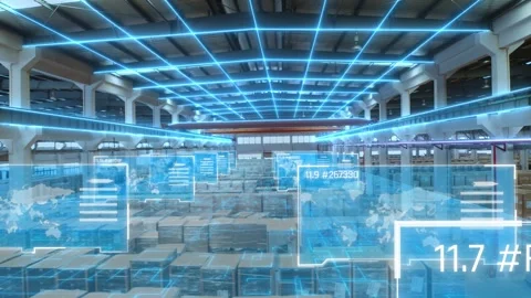 Smart warehouse Stock Footage 268129259