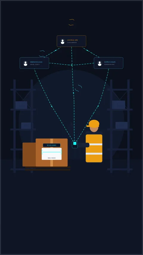 Smart warehouse logistics automation network animation Stock Footage 346540959
