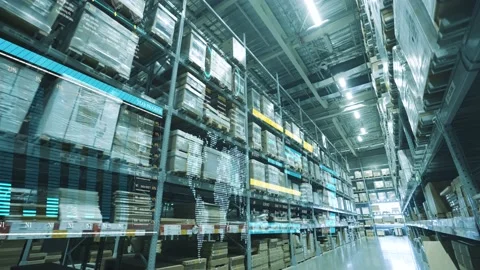 Smart warehouse management system. Video stock 153003564