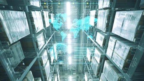 Smart warehouse management system. Video stock 153003618