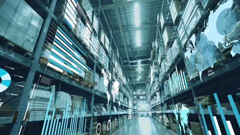 Smart warehouse management system. Video stock 221845690