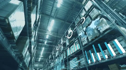 Smart warehouse management system. Video stock 221921199