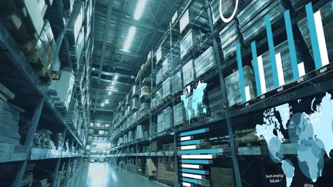 Smart warehouse management system. Video stock 221921212